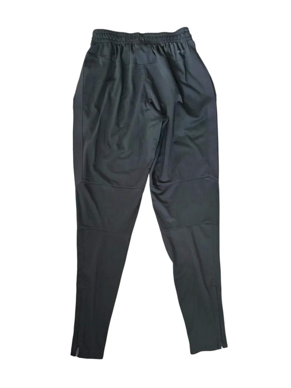 Nike Dri-FIT Black Tapered Training Pants Pink Swoosh Ankle Zip Women’s M